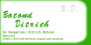 botond ditrich business card